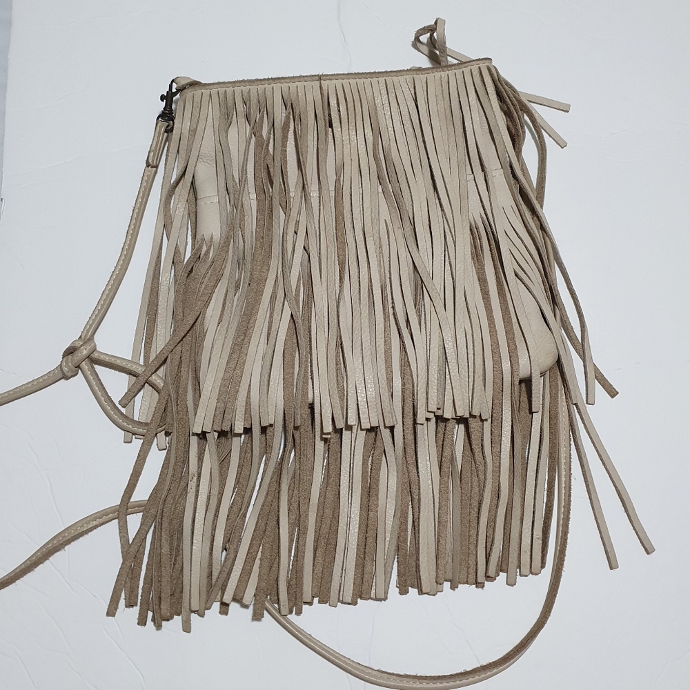 McFadin Cream Fringe Purse - Picture 4 of 8